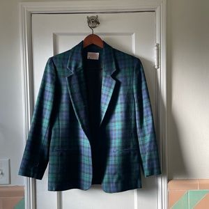 Pendleton plaid blazer, petite **damaged! see notes**
